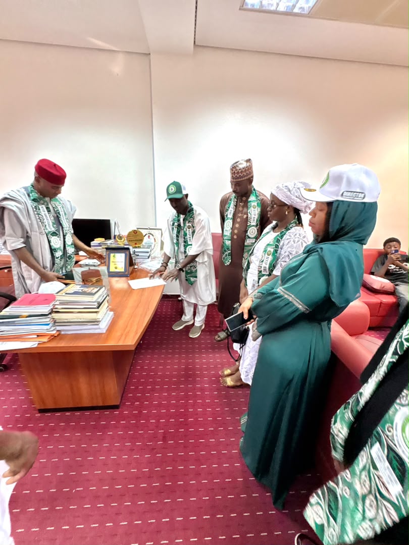 NYiP leadership presenting awards to Senator Peter Nwebonyi